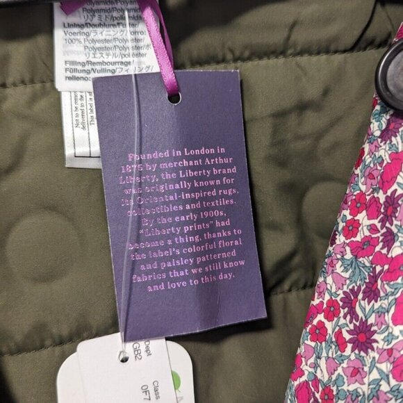 J.Crew Floral Reversible Jacket Prima Loft Liberty Print G7969, Size Small NWTS - Picture 5 of 5